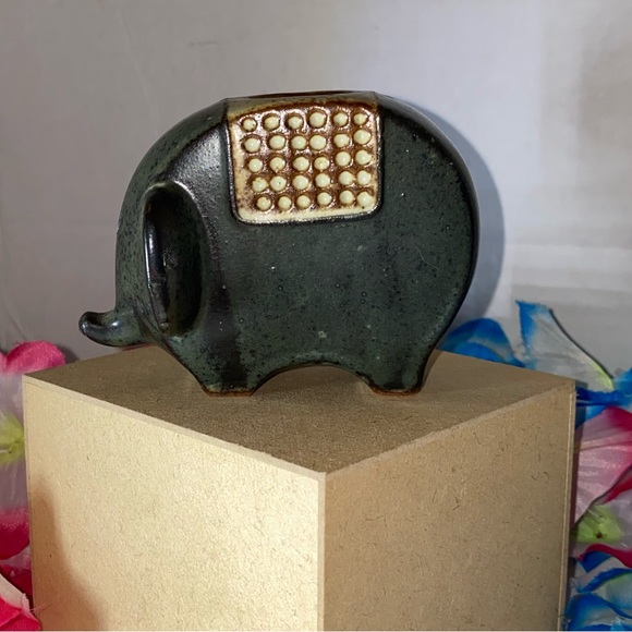 Stoneware Otagiri Japan Elephant Candleholder Vintage Mid-Century Figure - Picture 2 of 14